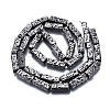 Electroplated Natural Lava Rock Beads Strands G-T114-63-3