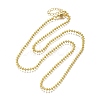 3MM Brass Rondelle Link Chain Necklaces X-NJEW-M108-12G-2