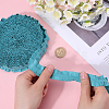 20 Yards Ruffled Polyester Elastic Lace Trim EW-WH0018-01C-3