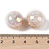 UV Plating Opaque Crackle Two-tone Acrylic Beads MACR-C032-01G-3