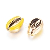Electroplated Cowrie Shell Beads X-BSHE-G019-01G-I-2