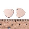 201 Stainless Steel Charms STAS-H191-01C-RG-3