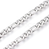 Tarnish Resistant 304 Stainless Steel Figaro Chain CHS-M003-12P-B-1