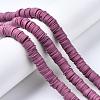 Flat Round Handmade Polymer Clay Beads CLAY-R067-10mm-05-5