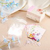 100Pcs 5 Style Rectangle Cardboard Jewelry Display Cards CDIS-YS0001-03-5