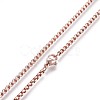 304 Stainless Steel Box Chain Necklaces X-NJEW-P244-01RG-2