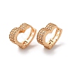 Brass Hoop Earrings with Rhinestone EJEW-K256-88KCG-1