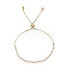 Cubic Zirconia Tennis Bracelet BJEW-T020-03B-02G-1