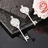 Tibetan Style Alloy Key Pendant Cabochon Bezel Settings X-PALLOY-J494-51AS-6