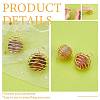 PandaHall Elite 12Pcs 12 Style Iron Wrap-around Spiral Bead Cage Pendants IFIN-PH0001-59-6