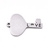 Non-Tarnish Valentine's Day 201 Stainless Steel Pendants STAS-S081-085-3