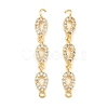 Brass Micro Pave Clear Cubic Zirconia Connector Charms CU-CBAA6E8-12G-1