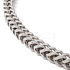 Non-Tarnish 304 Stainless Steel Wheat Chains Necklace with Dragon Clasps for Men Women NJEW-E155-05P-2