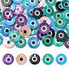 50Pcs Printed Natural Freshwater Shell Charms SHEL-FS0001-19-1