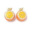 Brass Enamel Pendants KK-H259-11C-G-2