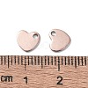 201 Stainless Steel Charms STAS-H191-01B-RG-3