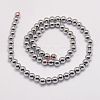 Grade AA Magnetic Synthetic Hematite Bead Strands G-P258-05-6mm-2