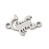 201 Stainless Steel Laser Cut Connector Charms STAS-R133-02P-14-1