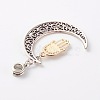 Tibetan Style Alloy European Dangle Charms PALLOY-JF00711-4