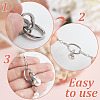 2Pcs 2 Colors Brass Rhinestone Fold Over Clasps KK-DR0001-14-3