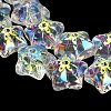 Electroplate Baking Paint Glass Beads Strands X1-EGLA-K061-12A-AB01-4