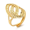 Light Gold Brass Adjustable Rings for Women RJEW-A022-01C-3