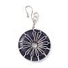 Synthetic Blue Goldstone Big Pendants G-P459-01P-B-2
