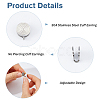10Pcs 5 Styles 304 Stainless Steel & Brass  Cuff Earrings EJEW-HS0001-44A-3