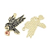 Alloy with Black Enamel Pendants AL-CBA2919-02G-01-2