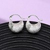 Brass Bag Hoop Earrings EJEW-A143-01B-S-1