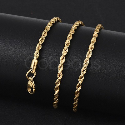 304 Stainless Steel Rope Chain Necklaces NJEW-F226-03G-04-1