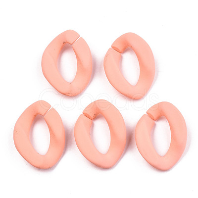 Opaque Spray Painted Acrylic Linking Rings X-OACR-S036-001A-I13-1