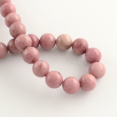 Natural Rhodonite Beads Strands G-R257-6mm-1