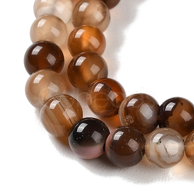Natural Striped Agate/Banded Agate Beads Strands G-Z060-A01-A10-1