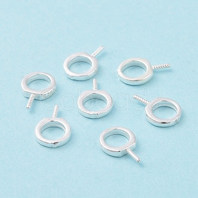 925 Sterling Silver Screw Eye Peg Bails X-STER-D035-42S-1