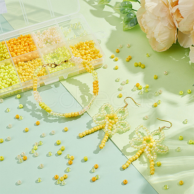 1360pcs 8 Styles Glass Seed Beads Sets SEED-PH0002-36-1