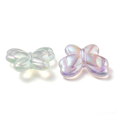 UV Plating Luminous Transparent Acrylic Beads OACR-P010-11-1