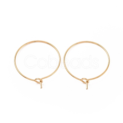 Ion Plating(IP) 316L Surgical Stainless Steel Hoop Earring Findings STAS-D164-03G-1