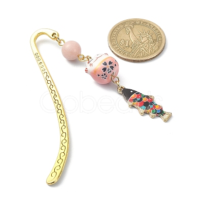 Japanese Style Maneki-neko Bookmark AJEW-JK00260-05-1