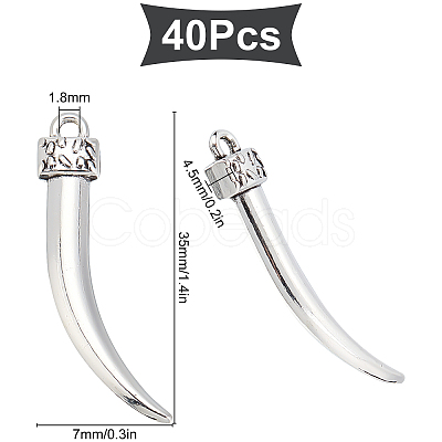 40Pcs Tibetan Style Alloy Pendants TIBEP-SC0002-03-1