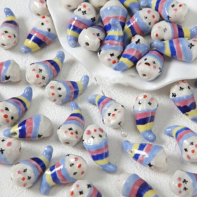 Pearlized Handmade Porcelain Beads PW-WGB7F21-03-1