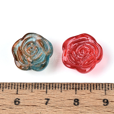 Baking Paint Transparent Glass Beads DGLA-T004-40B-M-1