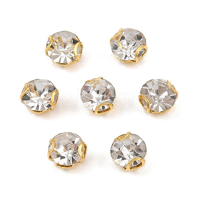 Flat Round Sew on Rhinestone Montee Beads STAS-B107-01B-01G-1