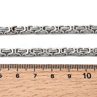 Non-Tarnish 201 Stainless Steel Byzantine Chain Necklaces NJEW-V0313-02-1