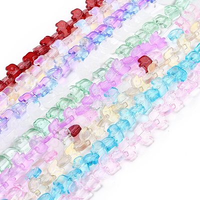 Transparent Glass Beads Strands GLAA-F114-03-1