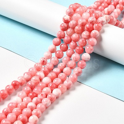 Natural Green Jade Beads Strands G-G757-04-4mm-1
