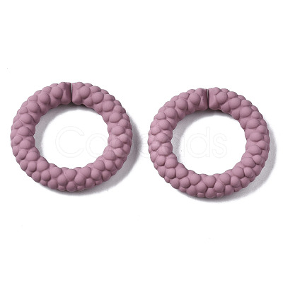 Spray Painted CCB Plastic Linking Rings CCB-Q091-010D-1