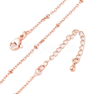 Brass Satellite Chains Necklaces for Women NJEW-D302-61RG-1