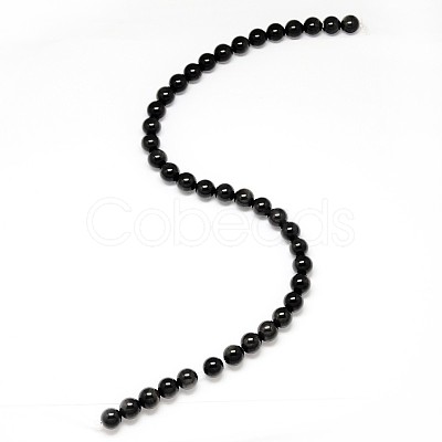 Grade AA Natural Obsidian Round Beads Strands X-G-L275-03-10mm-1