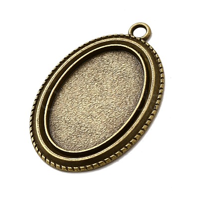Tibetan Style Zinc Alloy Pendant Cabochon Settings LS-TIBEP-M004-01AB-NR-1